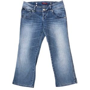 Unionbay Stretch Indigo Capri Length Denim Jeans